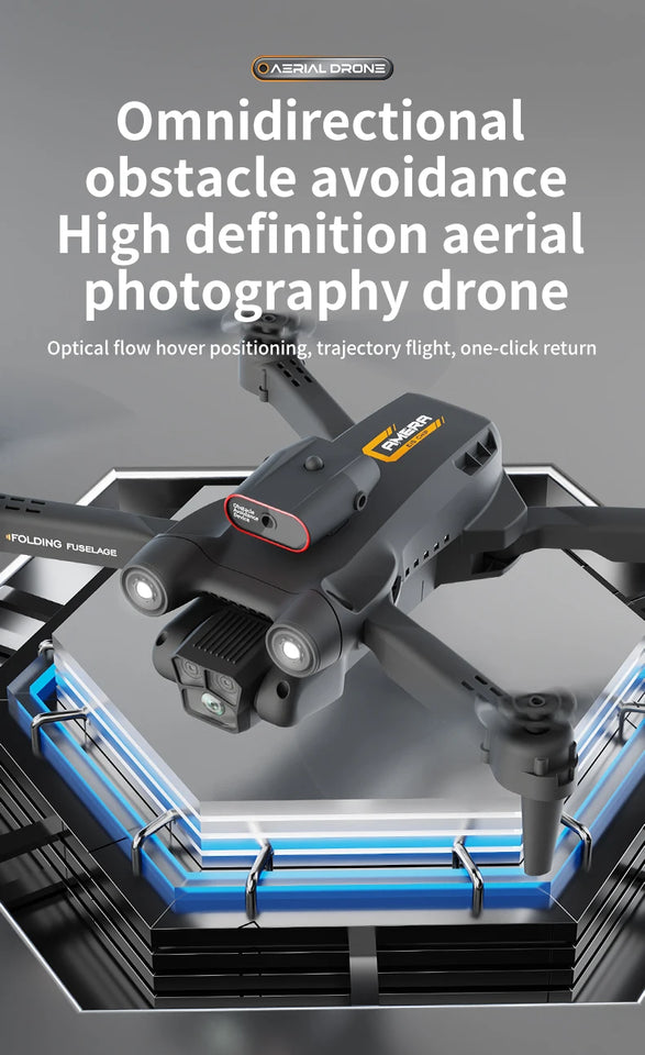 New M17 Max Drone 8K Professinal Optical Flow Dron Triple HD Camera Foldable RC Helicopter WIFI FPV Height Hold Sell LED 5000M