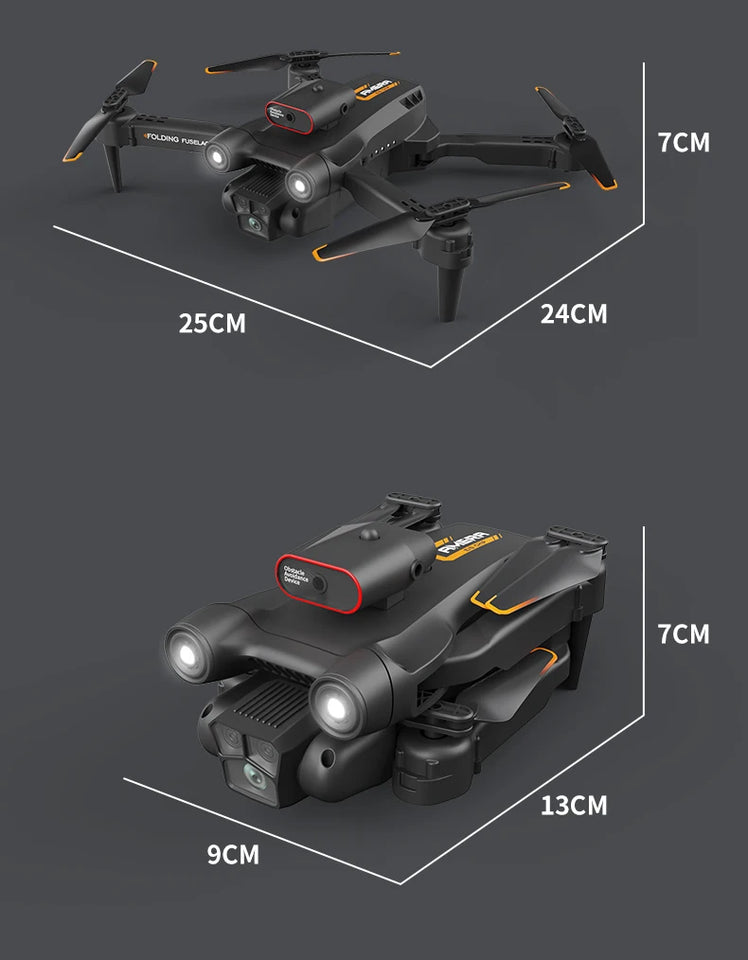 New M17 Max Drone 8K Professinal Optical Flow Dron Triple HD Camera Foldable RC Helicopter WIFI FPV Height Hold Sell LED 5000M