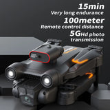 New M17 Max Drone 8K Professinal Optical Flow Dron Triple HD Camera Foldable RC Helicopter WIFI FPV Height Hold Sell LED 5000M