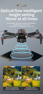 New M17 Max Drone 8K Professinal Optical Flow Dron Triple HD Camera Foldable RC Helicopter WIFI FPV Height Hold Sell LED 5000M