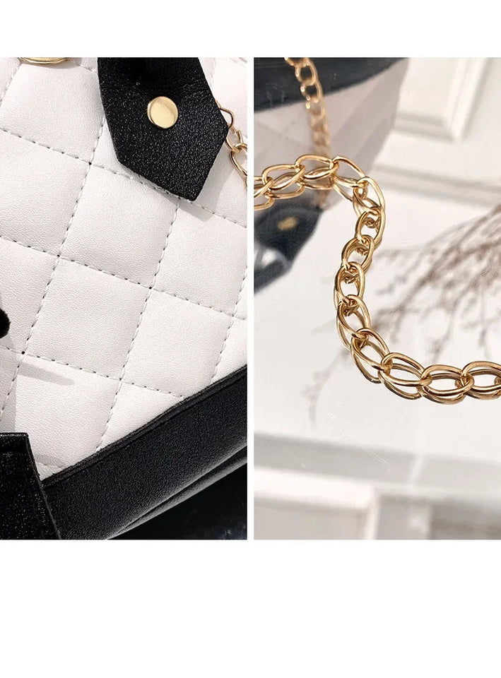 New Fashion Lingge Shell Bag Single Shoulder Messenger Bag