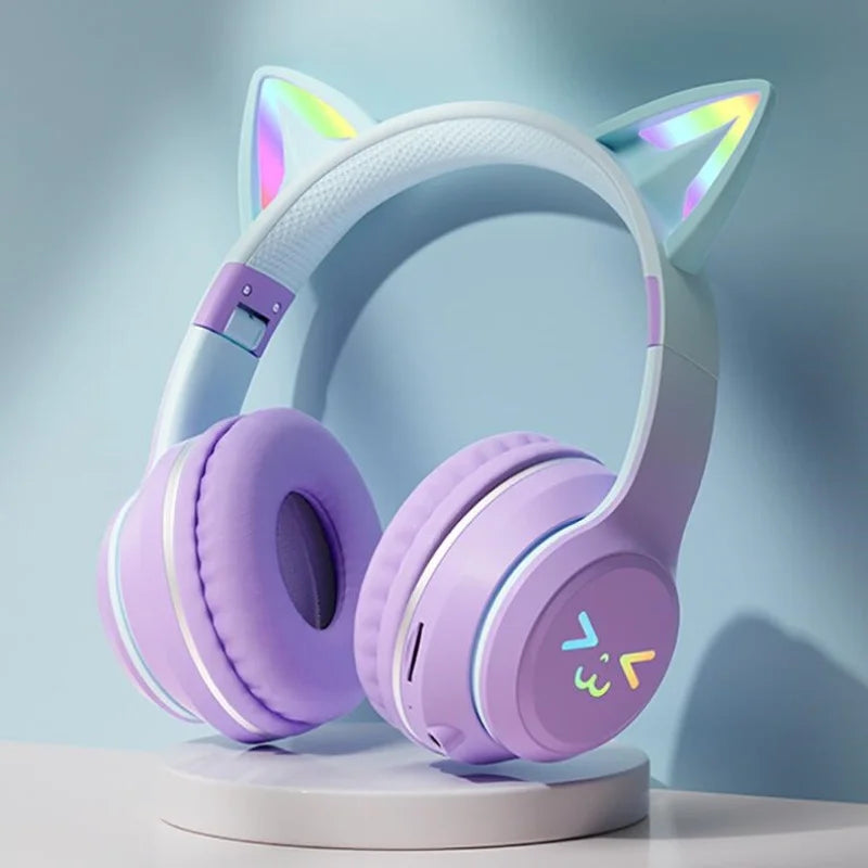 RGB Glow Portable Headphones Blutooth