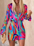 Women's Spring Autumn New Printed Shirt Long Sleeve Set