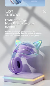 RGB Glow Portable Headphones Blutooth