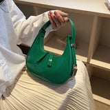 Retro Red Bag for Women Girls Half Moon Bag