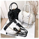 New Fashion Lingge Shell Bag Single Shoulder Messenger Bag