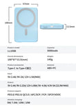 10000mah Foldable Magnetic Power Bank For IPhone External Battery Powerbank Wireless Charger For iPhone Huawei Xiaomi Samsung