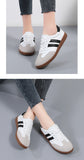 Women Shoes Fashion Casual Flats Vulcanize Shoes Ladies Outdoor Walking Sneakers Women Comfortable Classical Shoes Black White