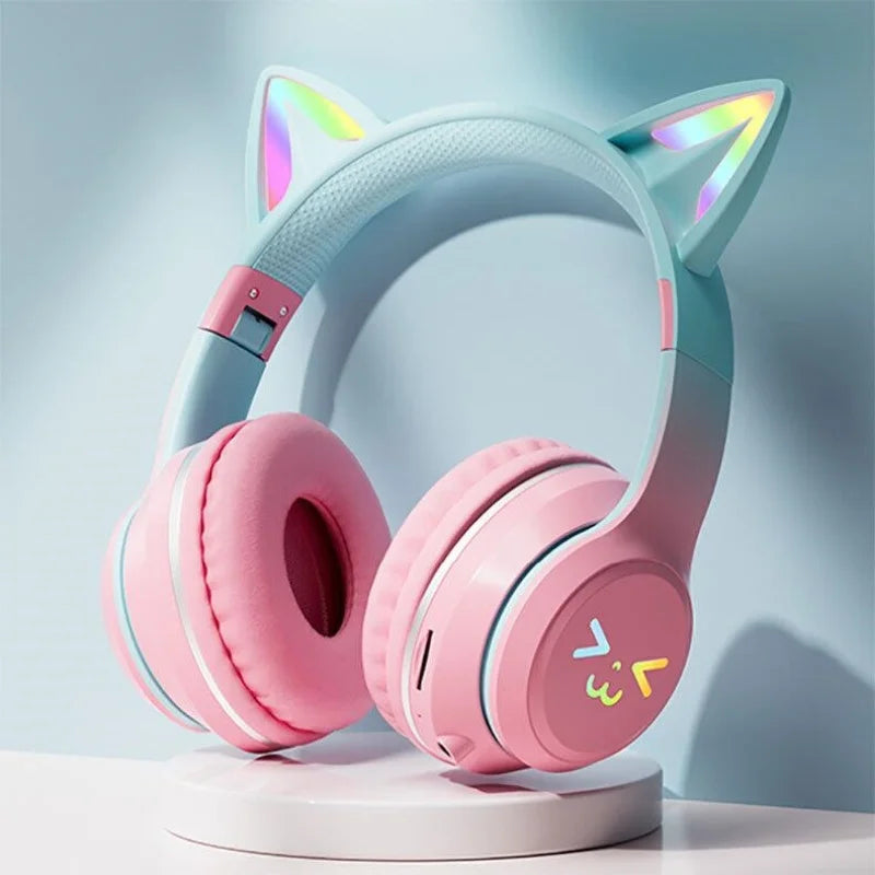 RGB Glow Portable Headphones Blutooth