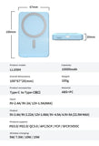 10000mah Foldable Magnetic Power Bank For IPhone External Battery Powerbank Wireless Charger For iPhone Huawei Xiaomi Samsung