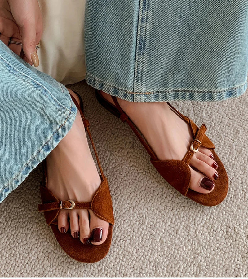 Bohemian Style Summer Women Sandals Fashion Open Toe Flats Sandal Shoes Ladies Outdoor Beach Vaction Footwear