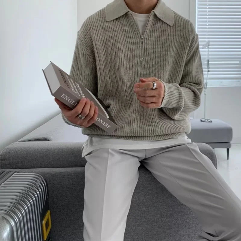 Men Korean Fashion Knitwear Harajuku Knit Sweater