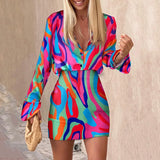 Women's Spring Autumn New Printed Shirt Long Sleeve Set