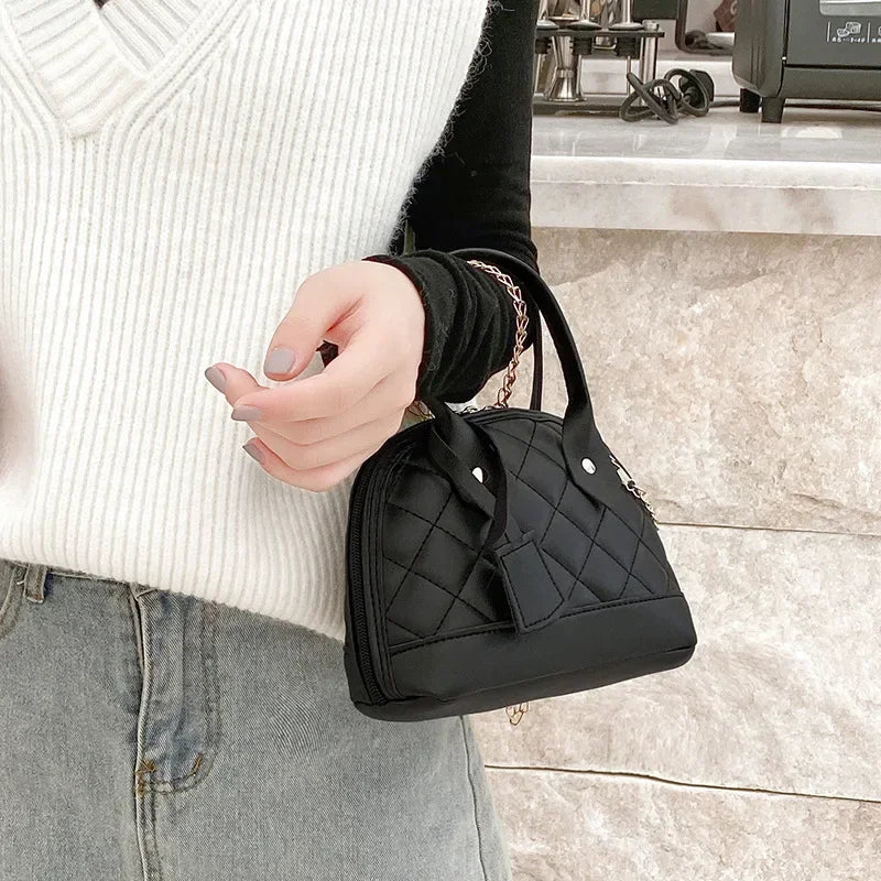 New Fashion Lingge Shell Bag Single Shoulder Messenger Bag