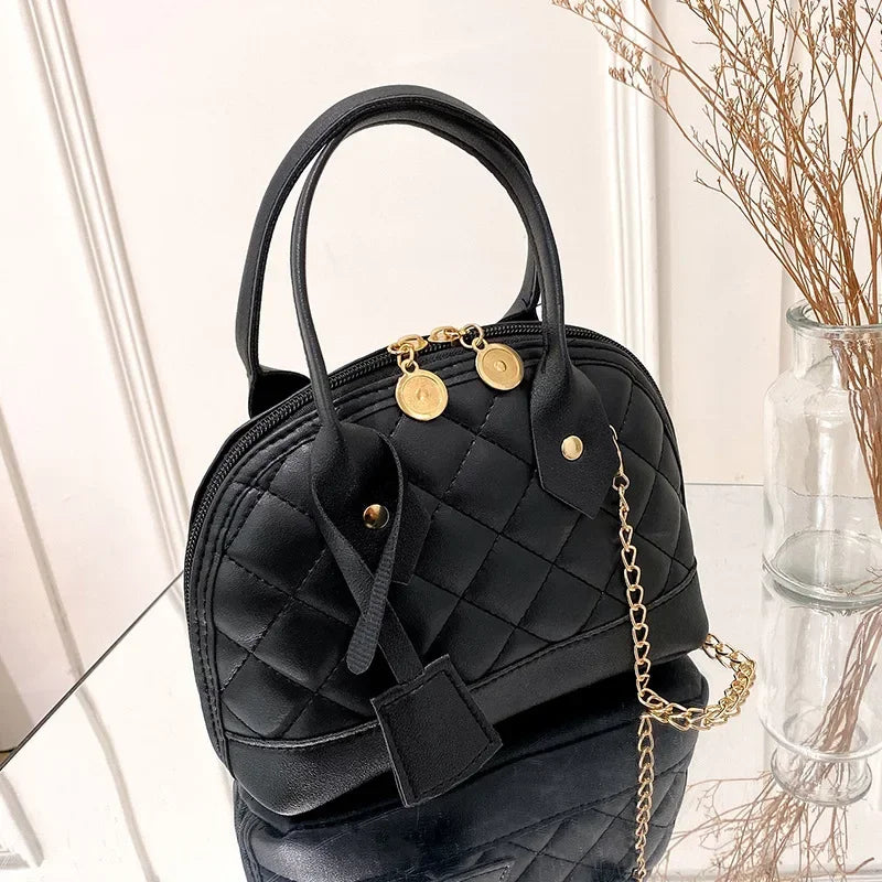 New Fashion Lingge Shell Bag Single Shoulder Messenger Bag