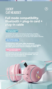RGB Glow Portable Headphones Blutooth