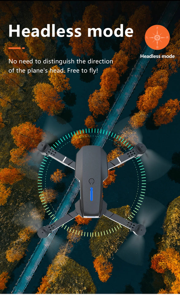 Professional Drone E88 wide-angle HD Camera WiFi FPV height hold collapsible Halloween, Thanksgiving, Christmas, gifts