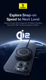 Baseus 15W Magnetic Wireless Charger Qi2 Certified Fast Charging Built-in Stand Phone Charger For iPhone 16 15 14 13 Pro Max
