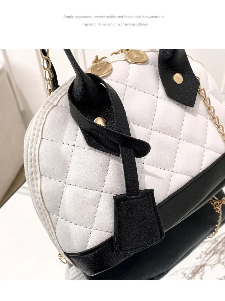 New Fashion Lingge Shell Bag Single Shoulder Messenger Bag