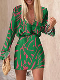 Women's Spring Autumn New Printed Shirt Long Sleeve Set