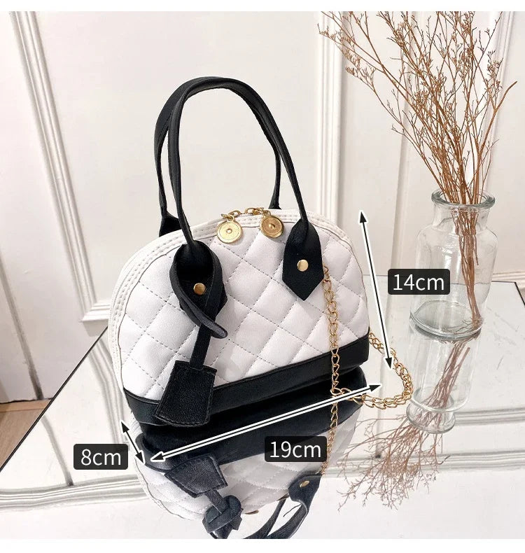 New Fashion Lingge Shell Bag Single Shoulder Messenger Bag