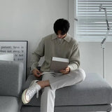 Men Korean Fashion Knitwear Harajuku Knit Sweater