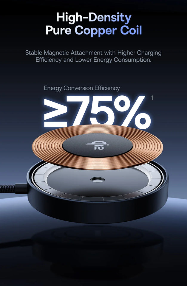 Baseus 15W Magnetic Wireless Charger Qi2 Certified Fast Charging Built-in Stand Phone Charger For iPhone 16 15 14 13 Pro Max