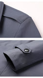 Spring Autumn Long Trench Men Fashion Business Casual Windbreaker Coat Mens Solid Single Breasted Trench Outerwear Plus Size 5Xl