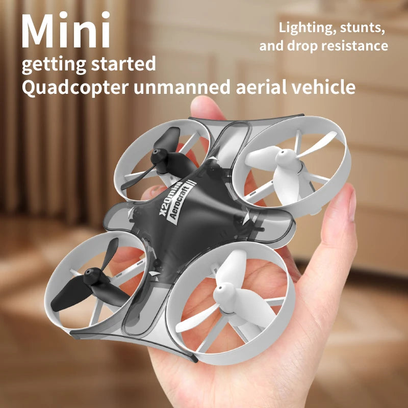 New X20 Mini Drone Rotating Colorful Light Quadcopter Drone RC Aircraft Quadcopter Mini UAV Toy Helicopter Kid Gift Toys UFO