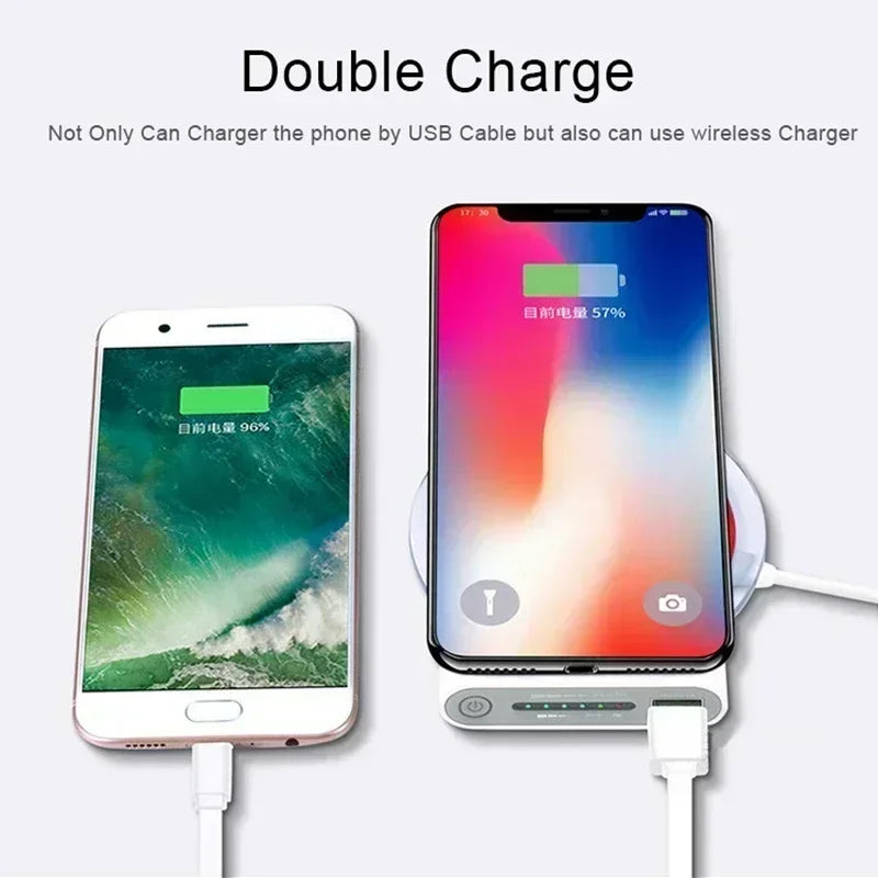 Wireless Power Bank Samsung Fast Charging 20000mAh Portable LED Display External Battery Pack for iPhone Xiaomi Huawei PowerBank