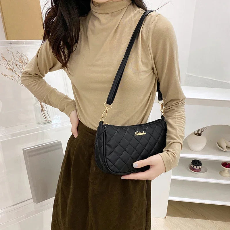 New Fashion Lingge Shell Bag Single Shoulder Messenger Bag