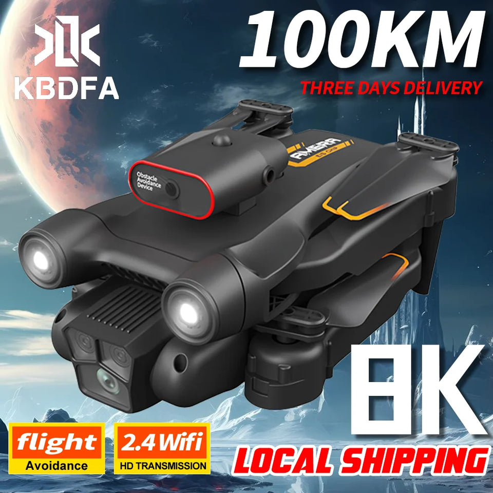 New M17 Max Drone 8K Professinal Optical Flow Dron Triple HD Camera Foldable RC Helicopter WIFI FPV Height Hold Sell LED 5000M