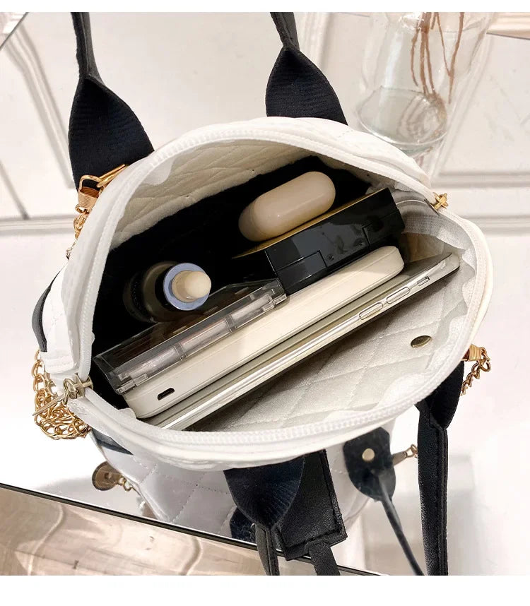 New Fashion Lingge Shell Bag Single Shoulder Messenger Bag