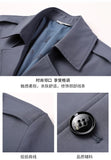 Spring Autumn Long Trench Men Fashion Business Casual Windbreaker Coat Mens Solid Single Breasted Trench Outerwear Plus Size 5Xl