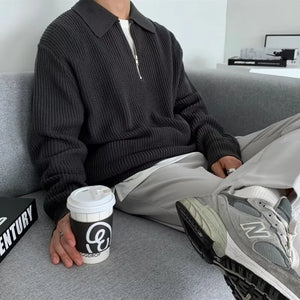 Men Korean Fashion Knitwear Harajuku Knit Sweater
