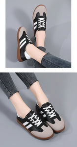 Women Shoes Fashion Casual Flats Vulcanize Shoes Ladies Outdoor Walking Sneakers Women Comfortable Classical Shoes Black White