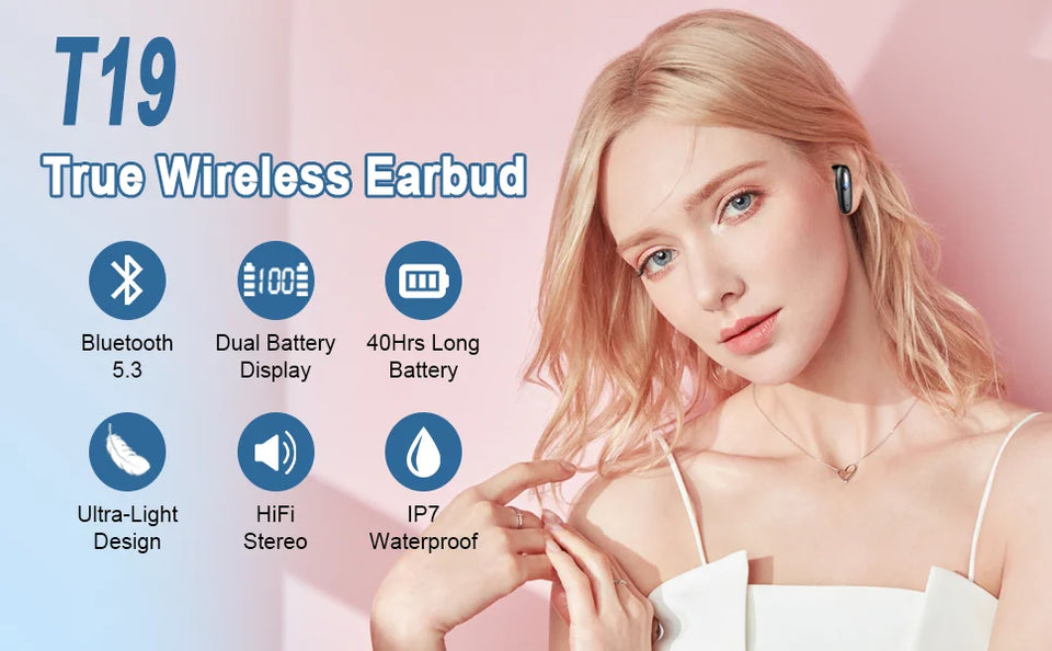 Wireless Earbuds, Bluetooth 5.3, 4 ENC Noise Canceling Mic