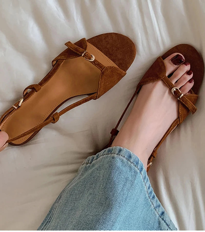 Bohemian Style Summer Women Sandals Fashion Open Toe Flats Sandal Shoes Ladies Outdoor Beach Vaction Footwear