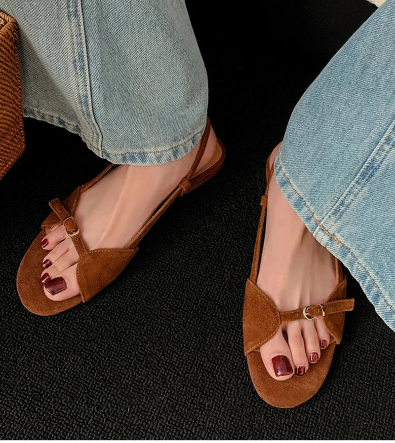 Bohemian Style Summer Women Sandals Fashion Open Toe Flats Sandal Shoes Ladies Outdoor Beach Vaction Footwear