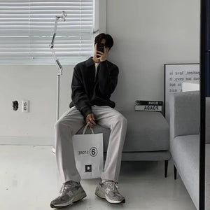 Men Korean Fashion Knitwear Harajuku Knit Sweater