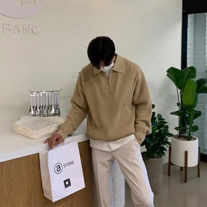 Men Korean Fashion Knitwear Harajuku Knit Sweater