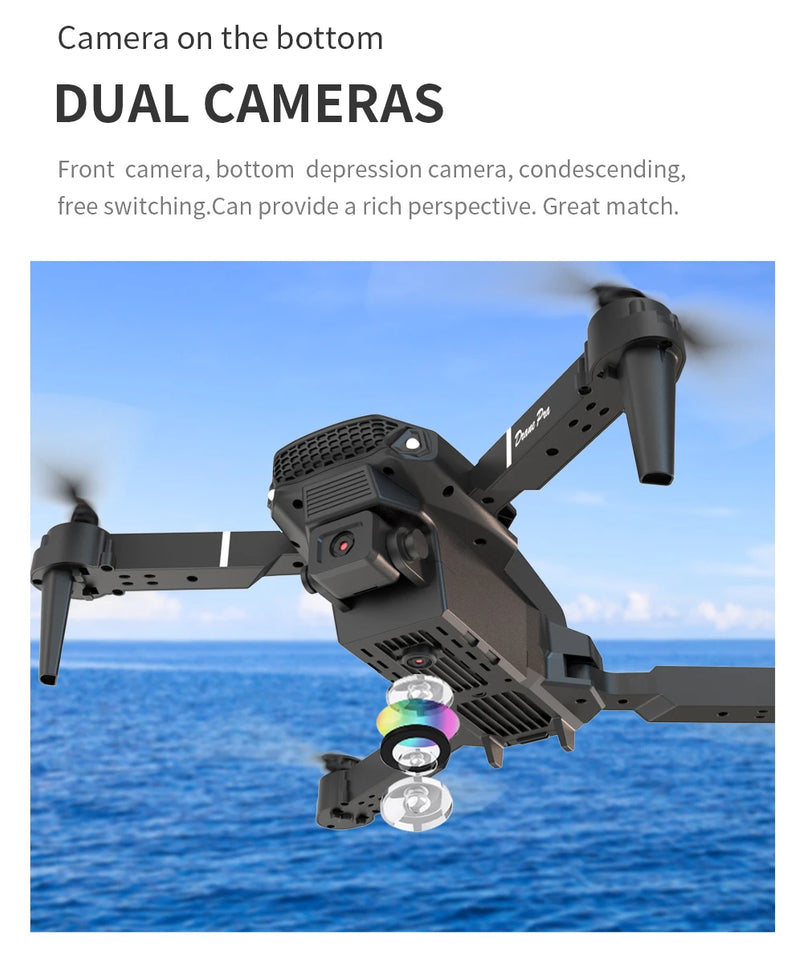 Professional Drone E88 wide-angle HD Camera WiFi FPV height hold collapsible Halloween, Thanksgiving, Christmas, gifts