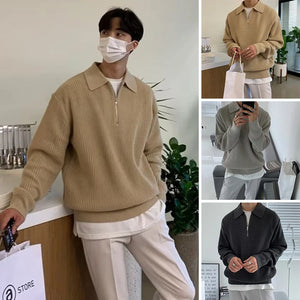 Men Korean Fashion Knitwear Harajuku Knit Sweater