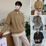 Men Korean Fashion Knitwear Harajuku Knit Sweater