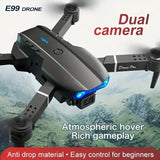 2025 E99 PRO RC Drone, HD Dual Camera FPV WiFi, Foldable RC Quadcopter Drone, RC Drone Toys For Beginners Men's Christmas Gifts