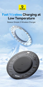Baseus 15W Fast Wireless Charger For iPhone 16 15 14 13 Airpods Visible Qi Wireless Charging Pad For Samsung S22 S10 Xiaomi LG
