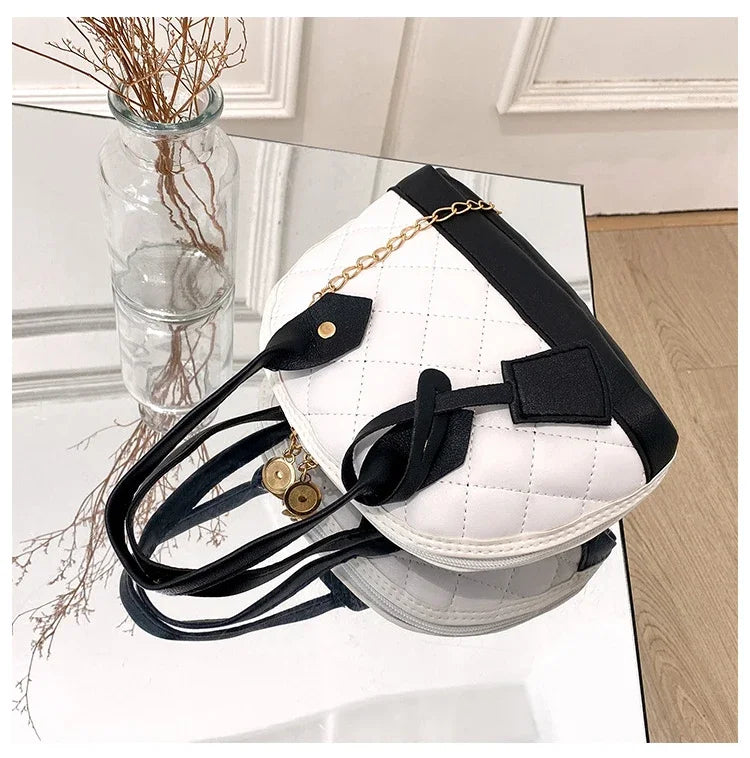 New Fashion Lingge Shell Bag Single Shoulder Messenger Bag