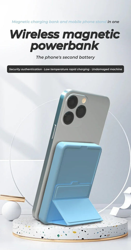 10000mah Foldable Magnetic Power Bank For IPhone External Battery Powerbank Wireless Charger For iPhone Huawei Xiaomi Samsung