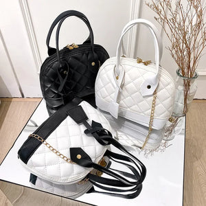 New Fashion Lingge Shell Bag Single Shoulder Messenger Bag