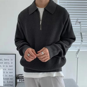 Men Korean Fashion Knitwear Harajuku Knit Sweater